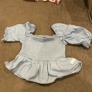 Peplum offload shoulder baby girl top